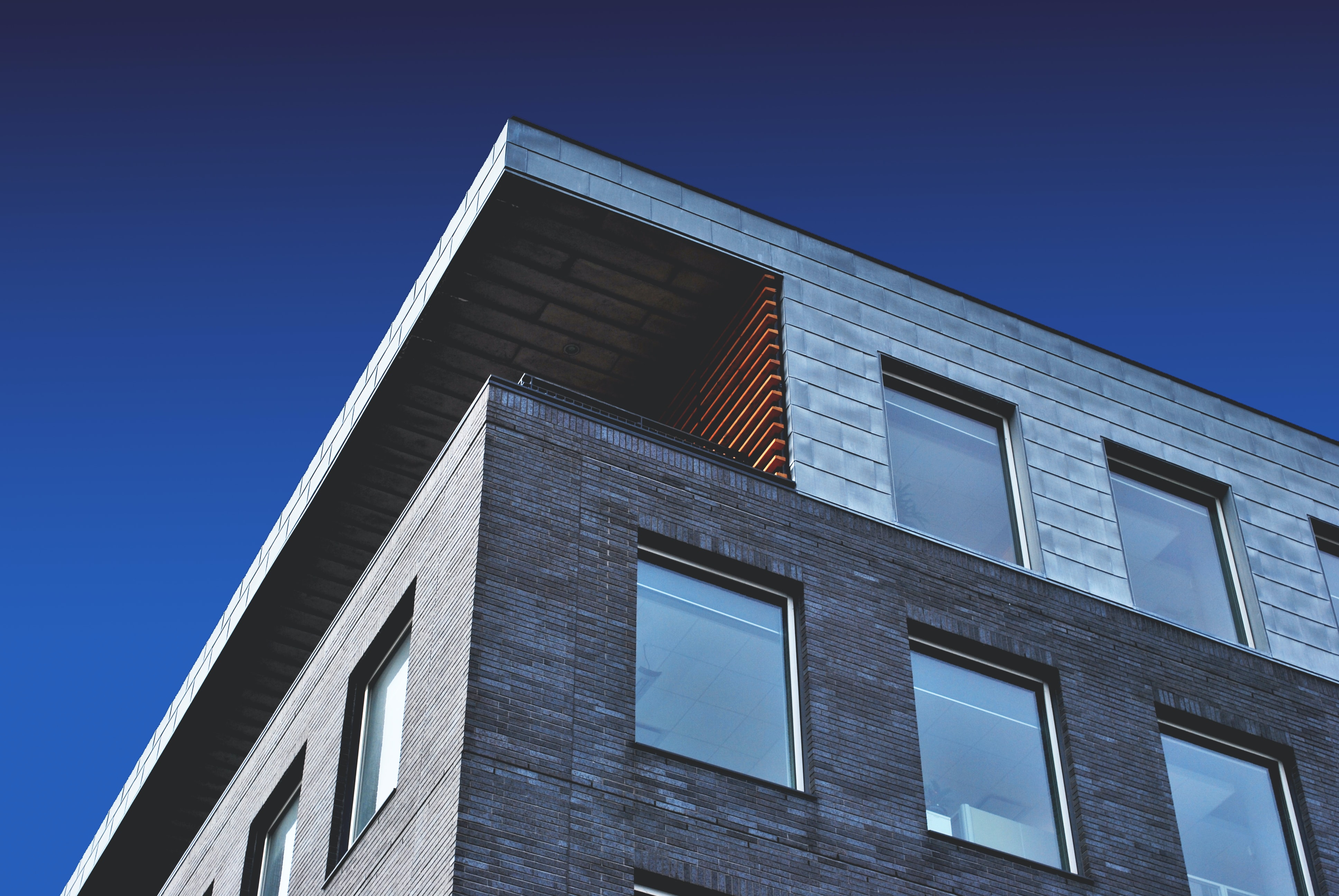 Building with blue skies