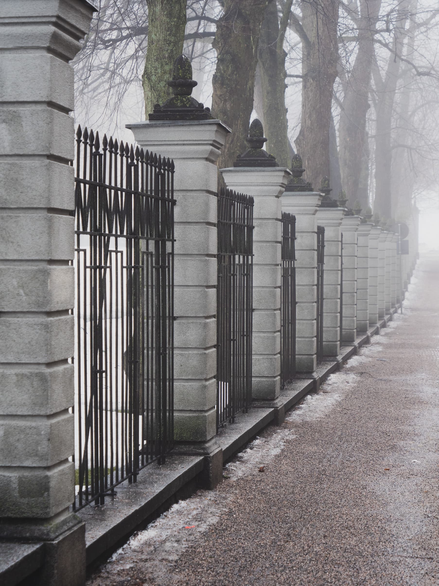 exterior shot of embassy building gates in London