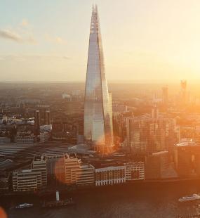 The Shard at sunrise in London