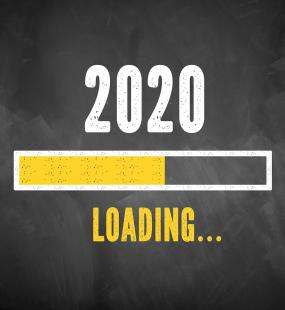 image of computer displaying '2020 loading' screen  