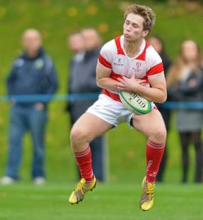 Rugby player winded by catch