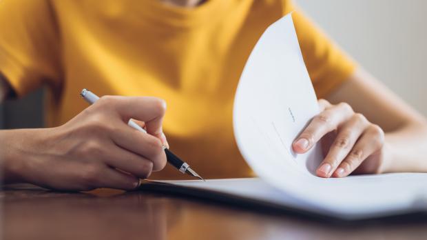 woman writing letter