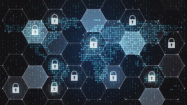 Digital background with locks on.