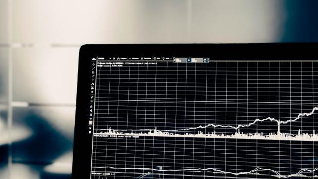 Graph on laptop screen