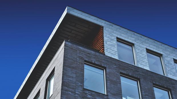 Building with blue skies