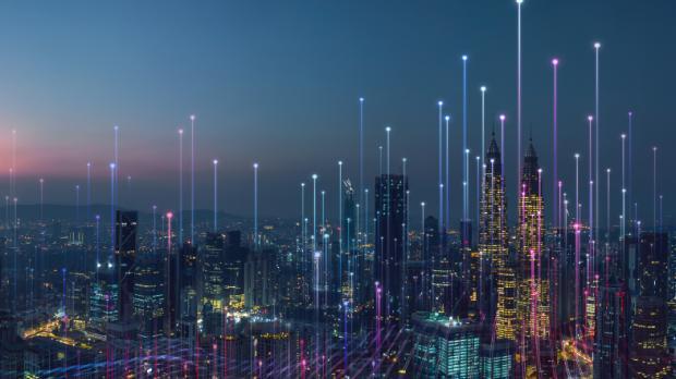 Futuristic cityscape