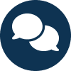 Two speech bubbles